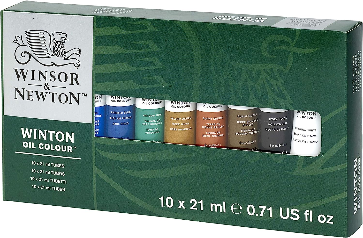 Winsor & Newton Winton Oil Color Paint, Basic Set, 10 x 21ml Tubes - Image 2